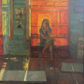 Painting for sale online - I'm on a red background