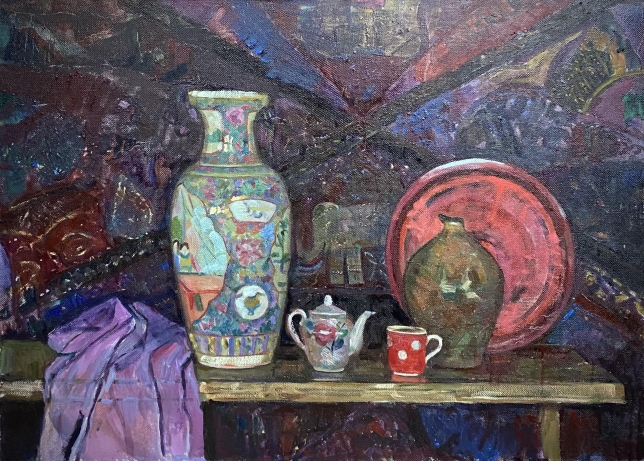 Painting for sale online - Still life with Chinese vase