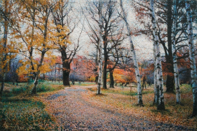 Painting for sale online - In the Botanical Garden in autumn