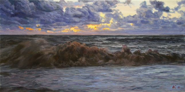 Painting for sale online - Salty surf