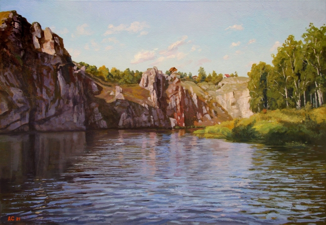 Painting for sale online - The shores are floating towards us