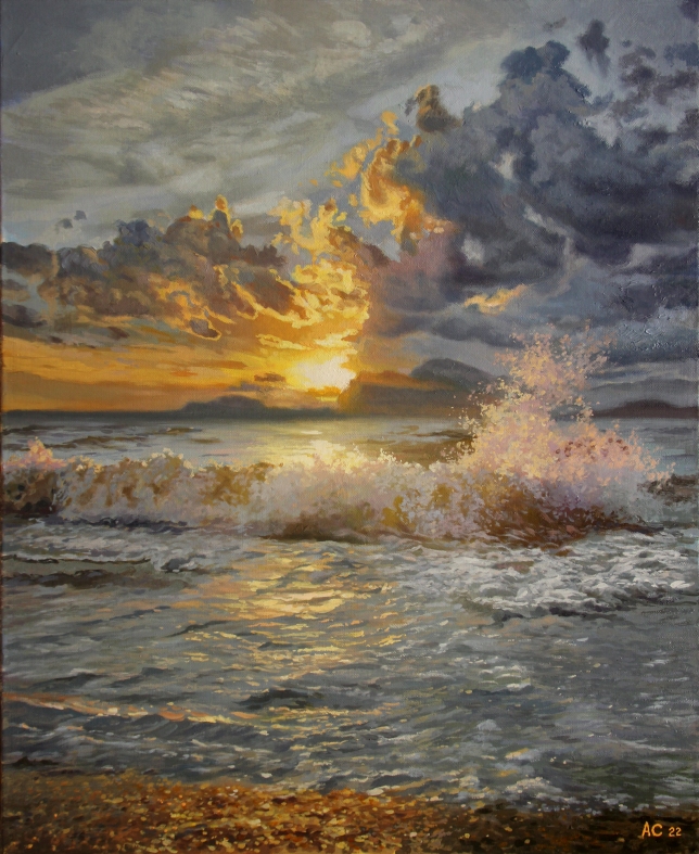 Painting for sale online - The waves dance with the clouds