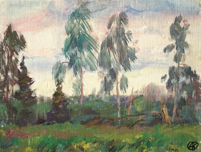 Painting for sale online - Sunset in Valdai