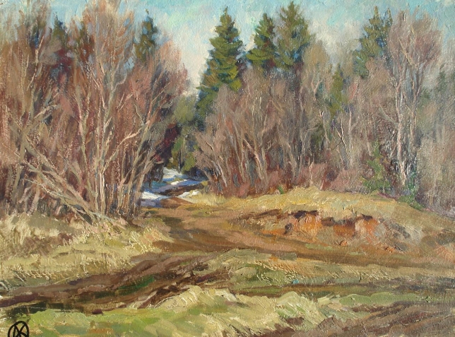 Painting for sale online - Remains of snow. Valdai