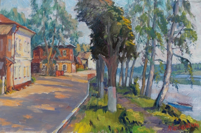 Painting for sale online - Embankment in the city of Plyos