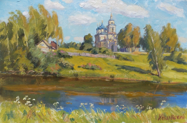 Painting for sale online - Rural temple