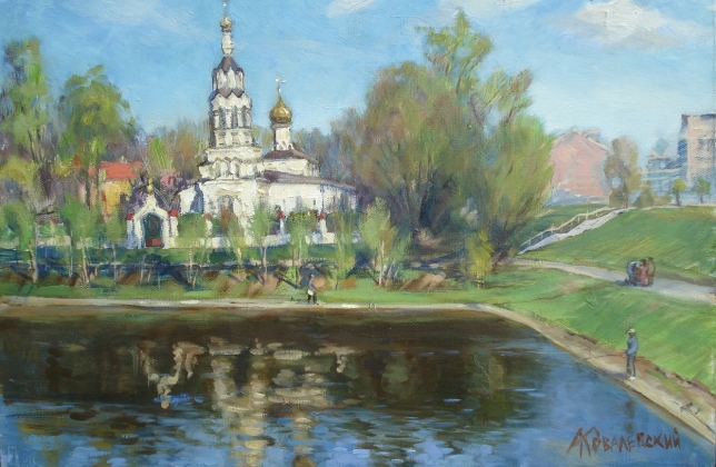 Painting for sale online - Church of Elijah the Prophet in Cherkizovo