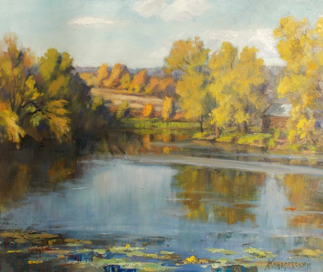 Painting for sale online - Large pond in the Yasnaya Polyana estate