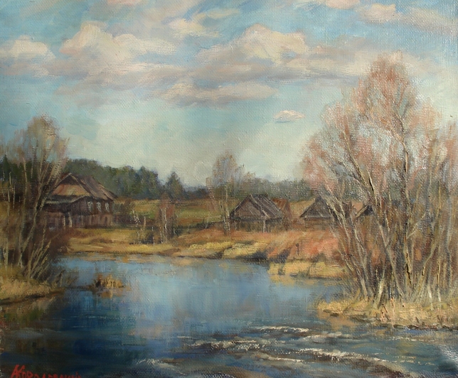 Painting for sale online - The Granichnaya River near the village of Skokovo