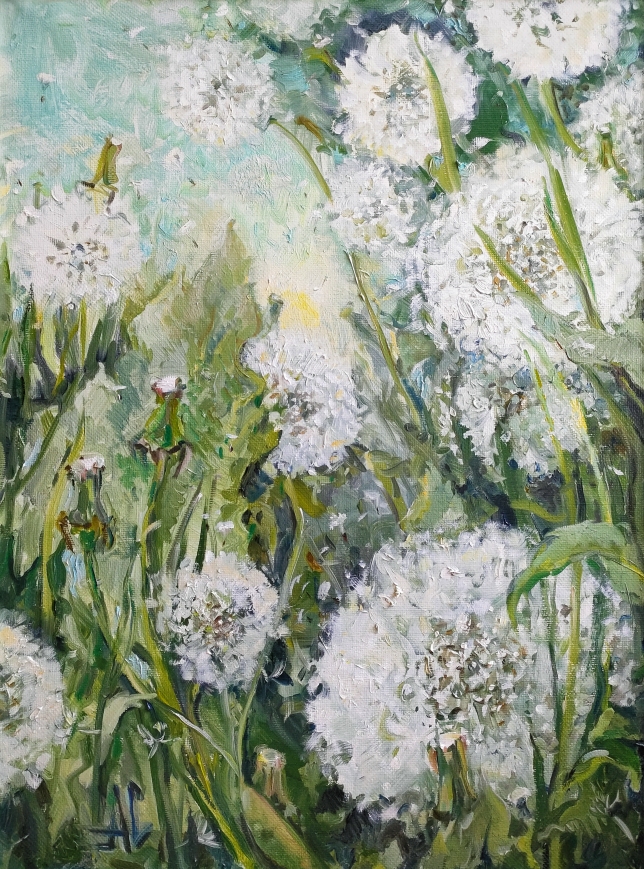 Painting for sale online - Sun in dandelions