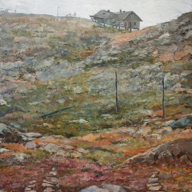 Painting for sale online - House in the tundra