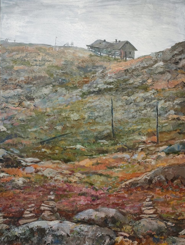 Painting for sale online - House in the tundra