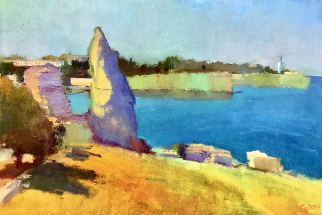 Painting for sale online - Western defensive walls. Chersonesos