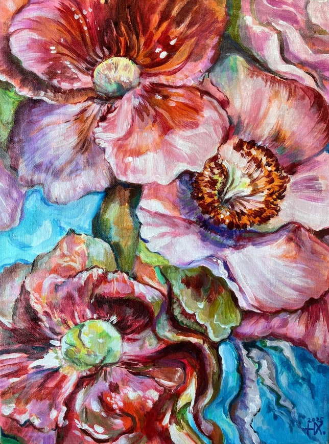 Painting for sale online - Dawn of flowers. Floral symphony of emotions