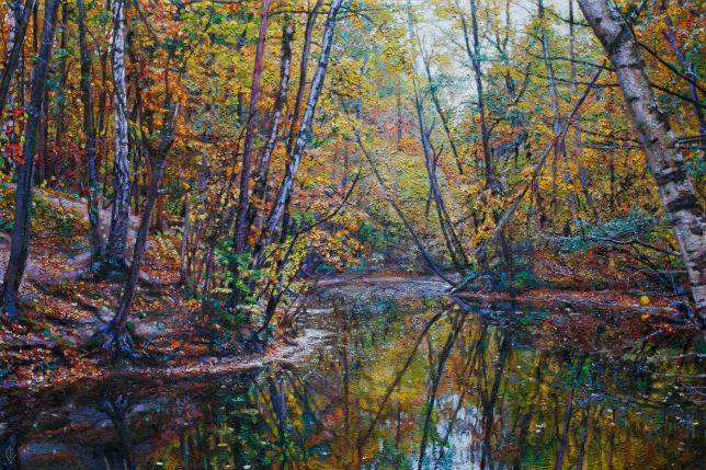 Painting for sale online - Autumn pond
