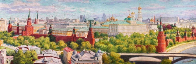 Painting for sale online - Panorama of the Moscow Kremlin