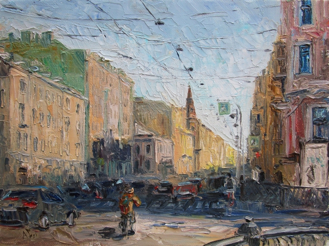 Painting for sale online - Street of Petersburg