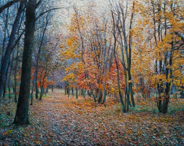 Painting for sale online - Cloudy day in autumn