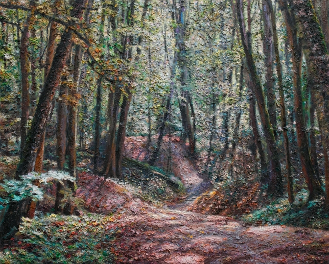 Painting for sale online - Ravine in the summer forest