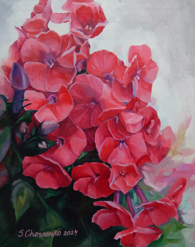 Painting for sale online - Red phlox