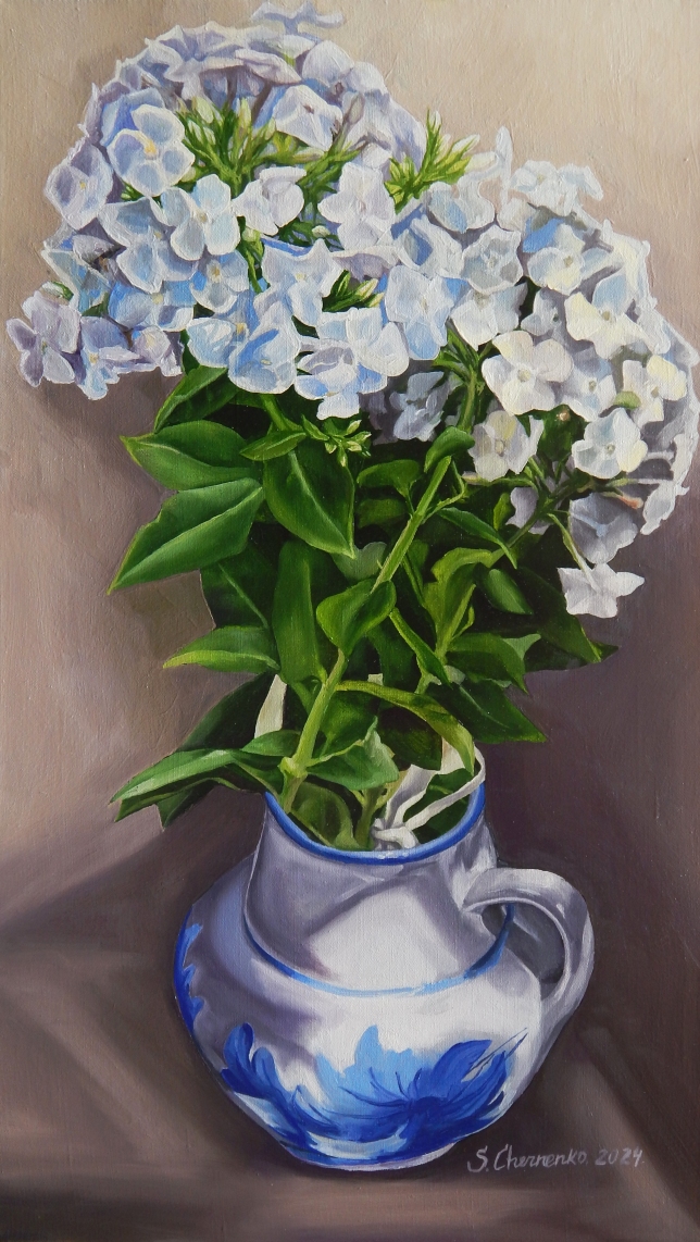 Painting for sale online - Phlox in a vase