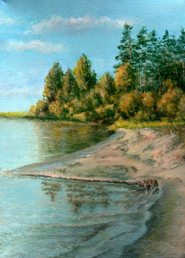 Painting for sale online - On Talmenka River. August