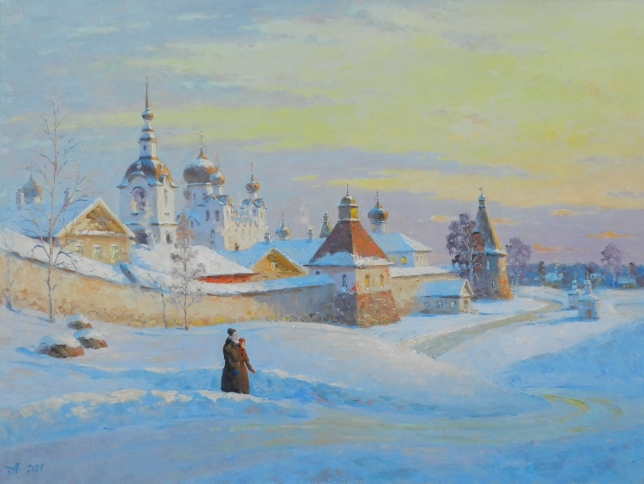 Painting for sale online - Solovki, February.