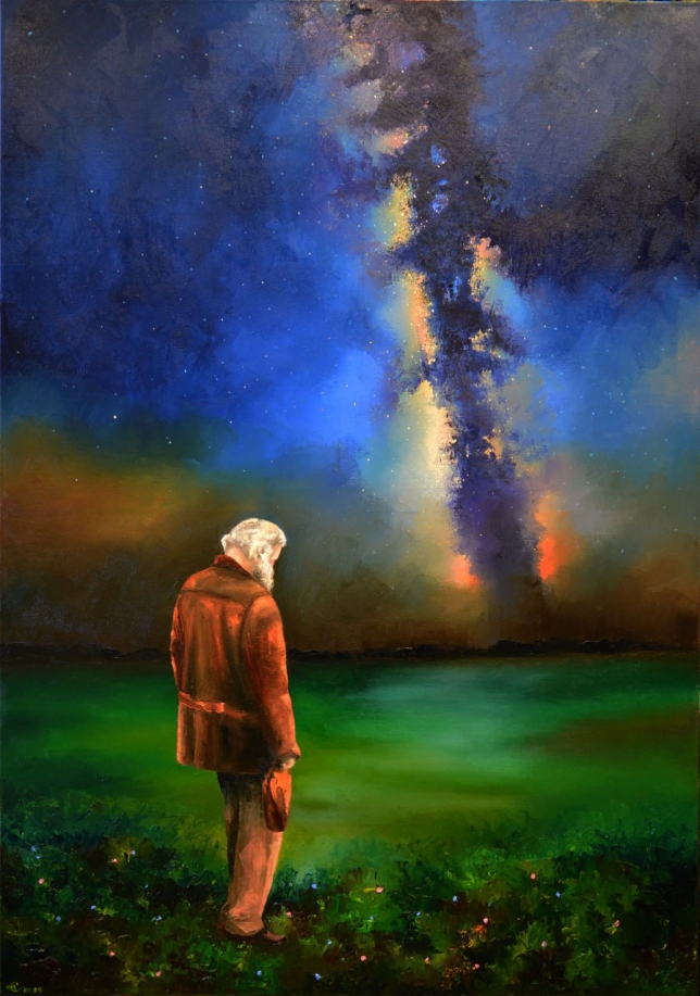 Painting for sale online - Man and Eternity