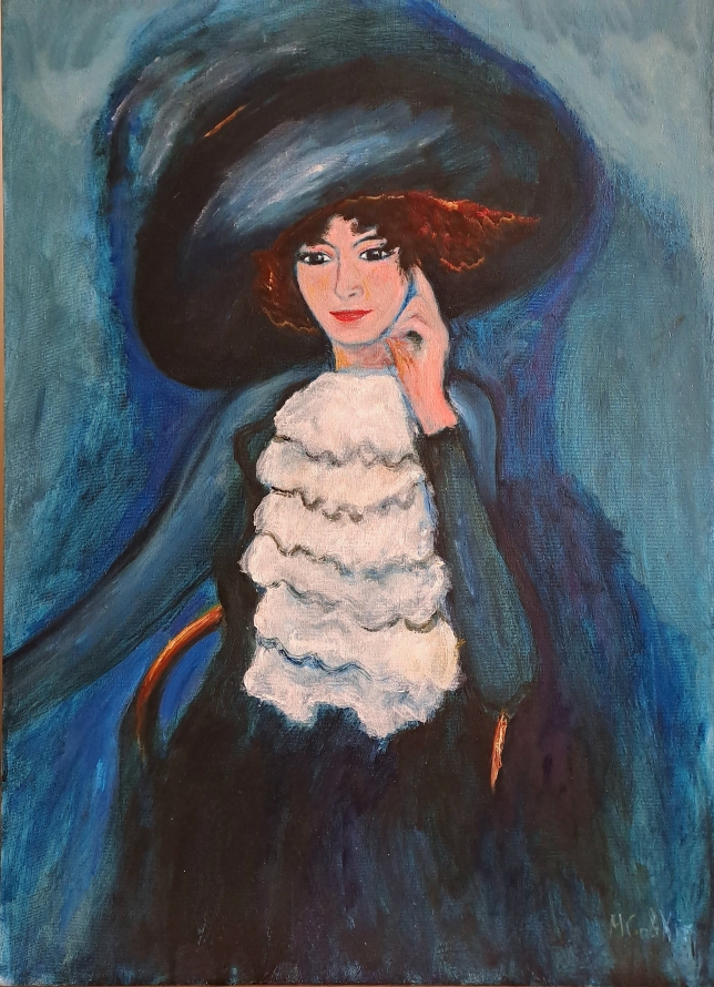 Painting for sale online - Lady with pensive eyes
