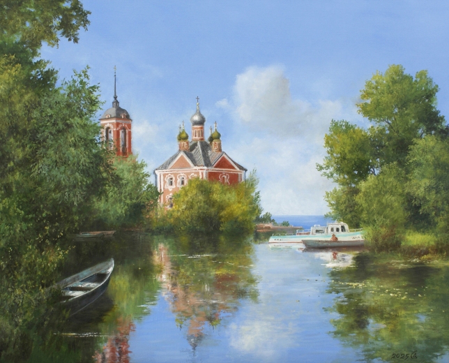 Painting for sale online - Sunny day. Pereslavl-Zalessky