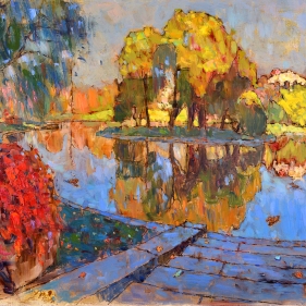 Painting for sale online - Evening in the Garden