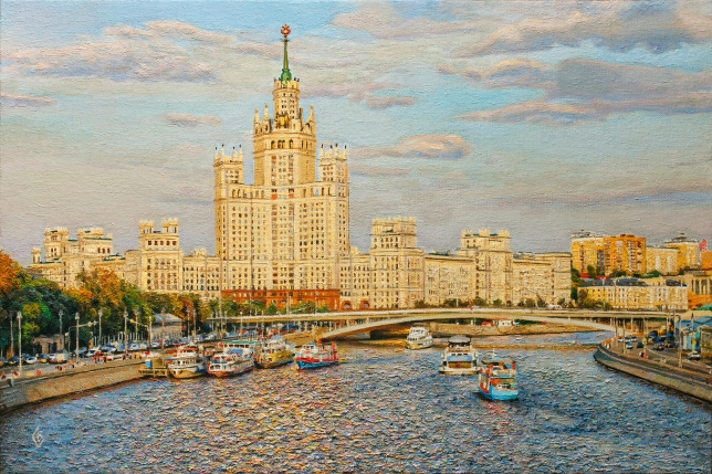 Painting for sale online - High-rise building on Kotelnicheskaya embankment