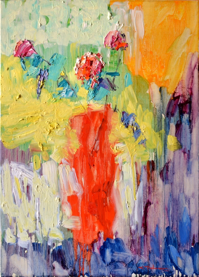 Painting for sale online - Roses on Yellow