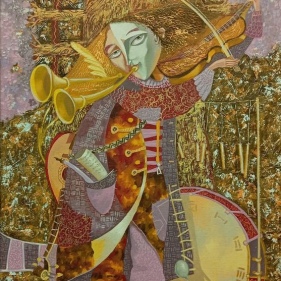 Painting for sale online - The wandering musician
