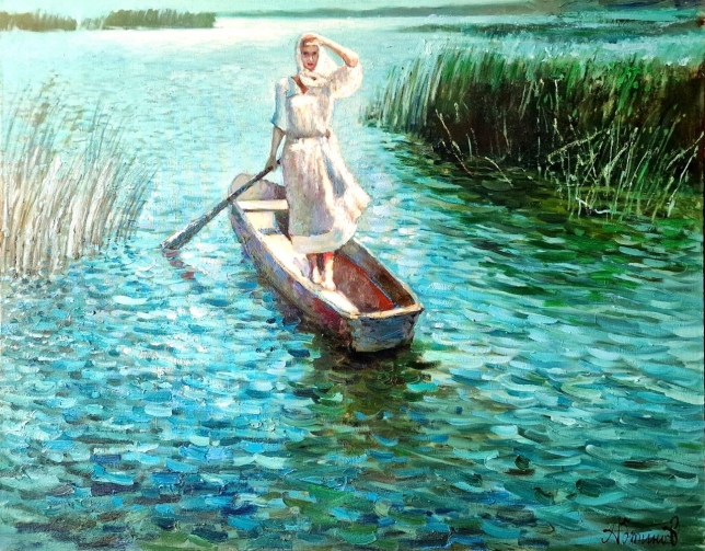 Painting for sale online - Jade Lake