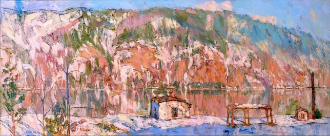 Painting for sale online - Spring on the Yenisei River. April.