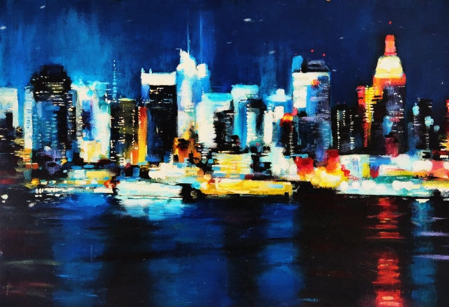 Painting for sale online - Night lights