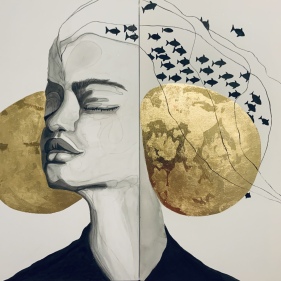 Painting for sale online - Diving into oneself 