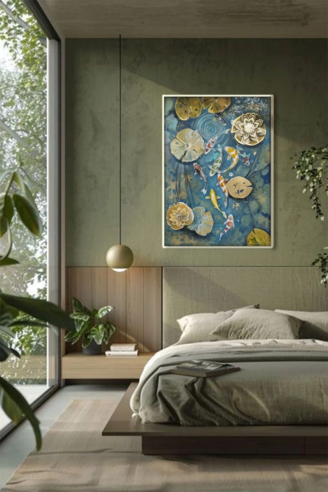 Painting for sale online - KOI fish. 