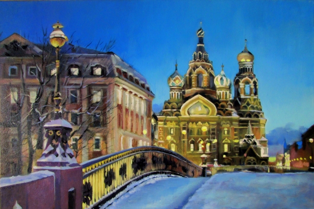 Painting for sale online - Winter evening