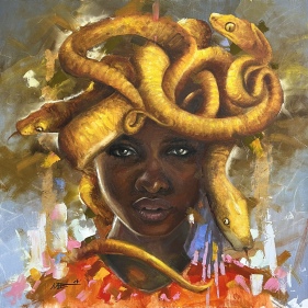 Painting for sale online - Yellow python