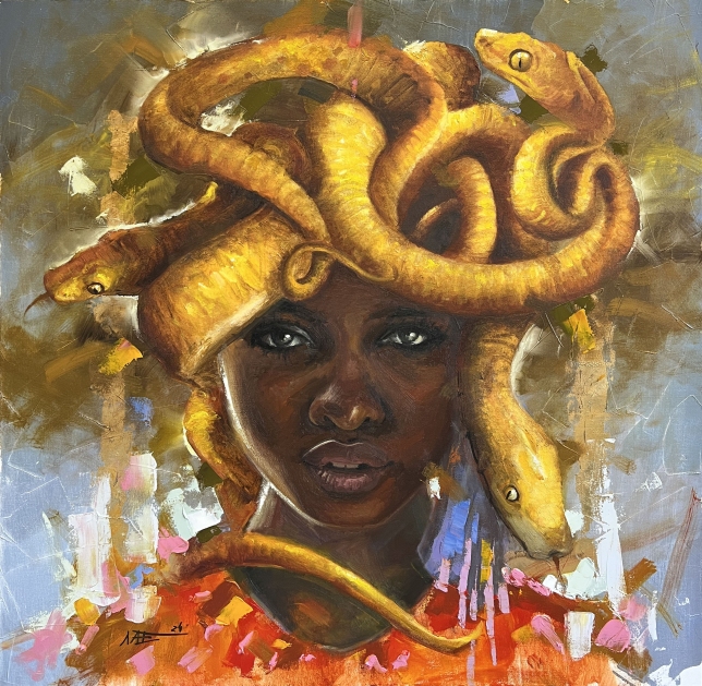 Painting for sale online - Yellow python