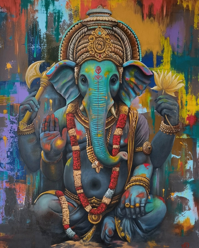 Painting for sale online - Holy Ganesha