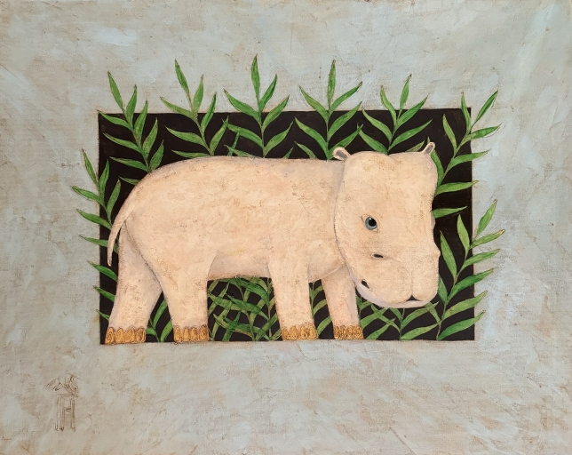 Painting for sale online - Hippopotamus
