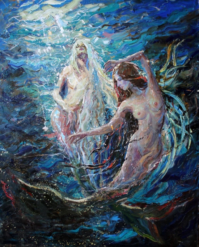 Painting for sale online - Mermaids
