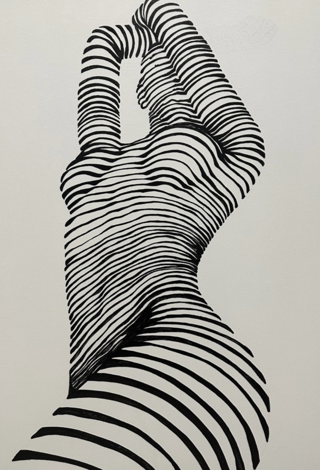 Painting for sale online - Line Art Girl