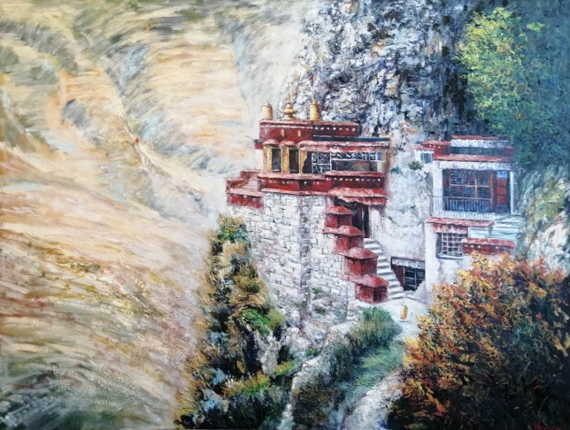 Painting for sale online - Monastery in the Rocks