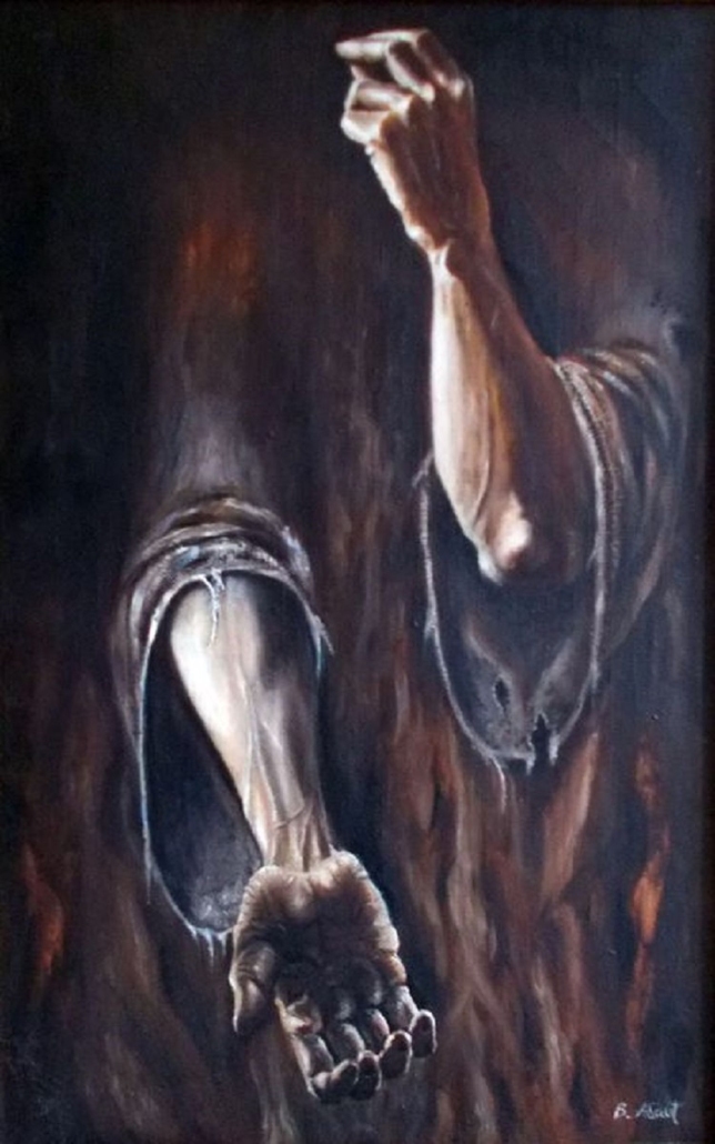 Painting for sale online - Give, for Christ's sake!