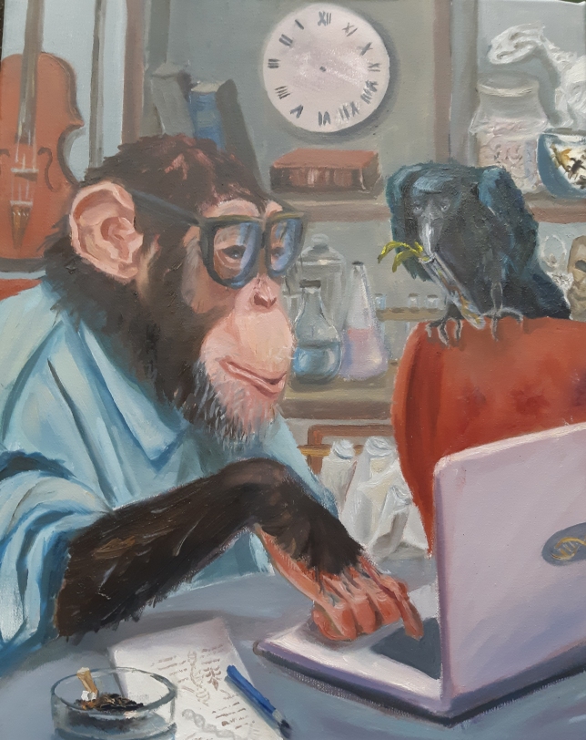 Painting for sale online - Evolution. A back-up route