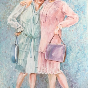 Painting for sale online - Daphne and Josephine